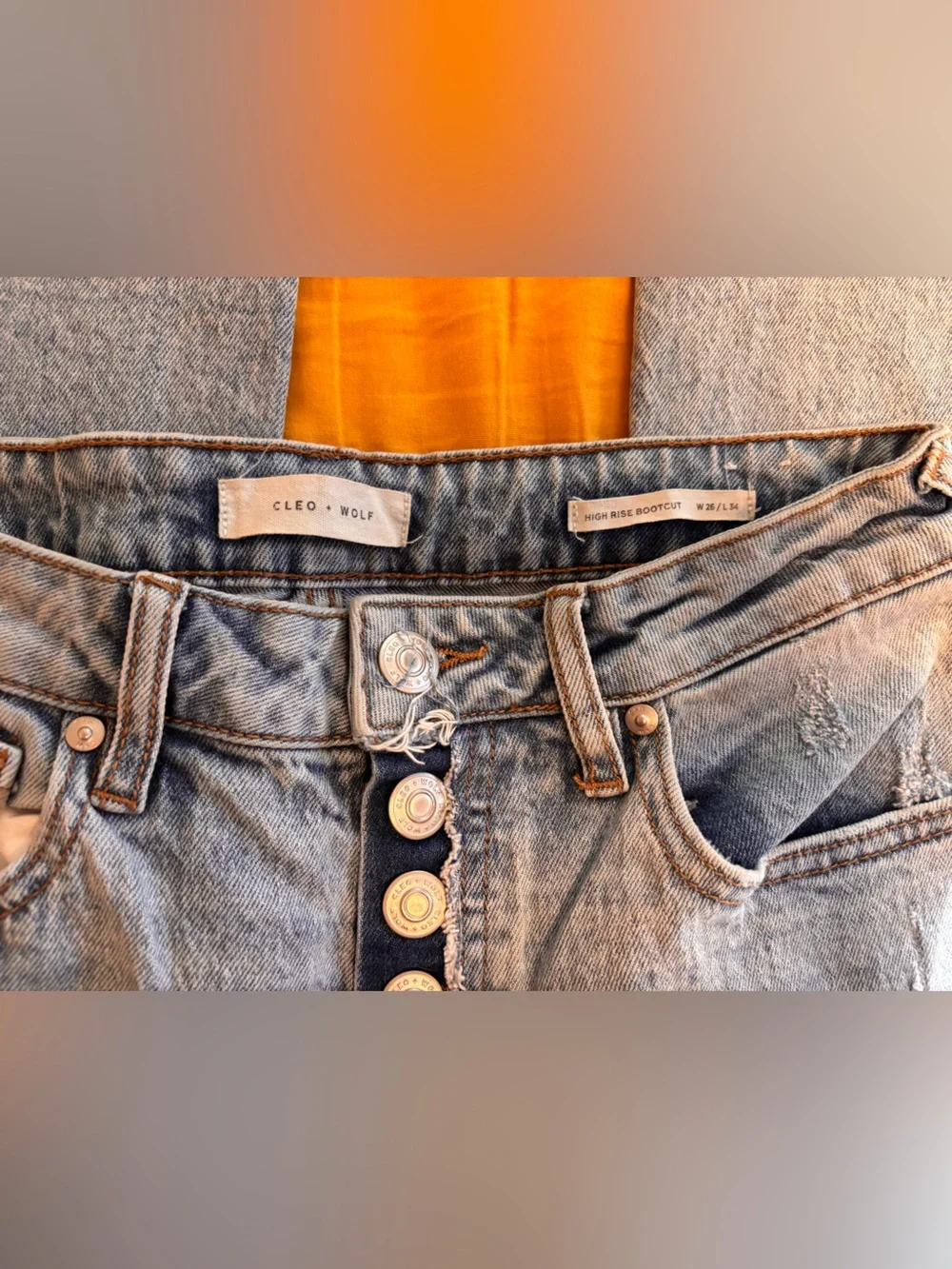 Cleo + Wolf High Rise Bootcut Jeans - Picture 3 of 5